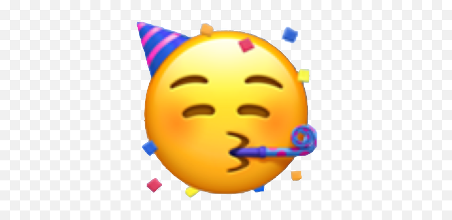 Emoji Face Party Birthday Iphone Emot Emoticon Emotion - Party Hat Emoji Transparent,Congrats Emoji