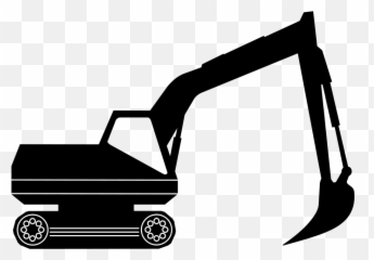 Transparent Library Construction Black - Excavator Image Black And White Emoji,Construction Equipment Emoji