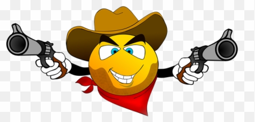 Good Guy With A Gun To Stop A Bad Guy - Smiley Gun Emoji,Pistol Emoticon