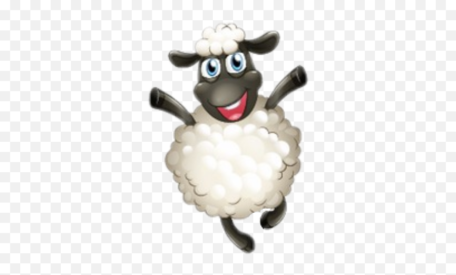 Sheep Lamb Happy Excited Cute Jump - Happy Lamb Cartoon Emoji,Lamb Emoji