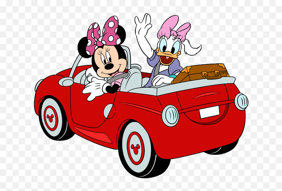 Mickey Clipart Race Car Mickey Race Car Transparent Free - Minnie Mouse In Car Emoji,Racecar Emoji