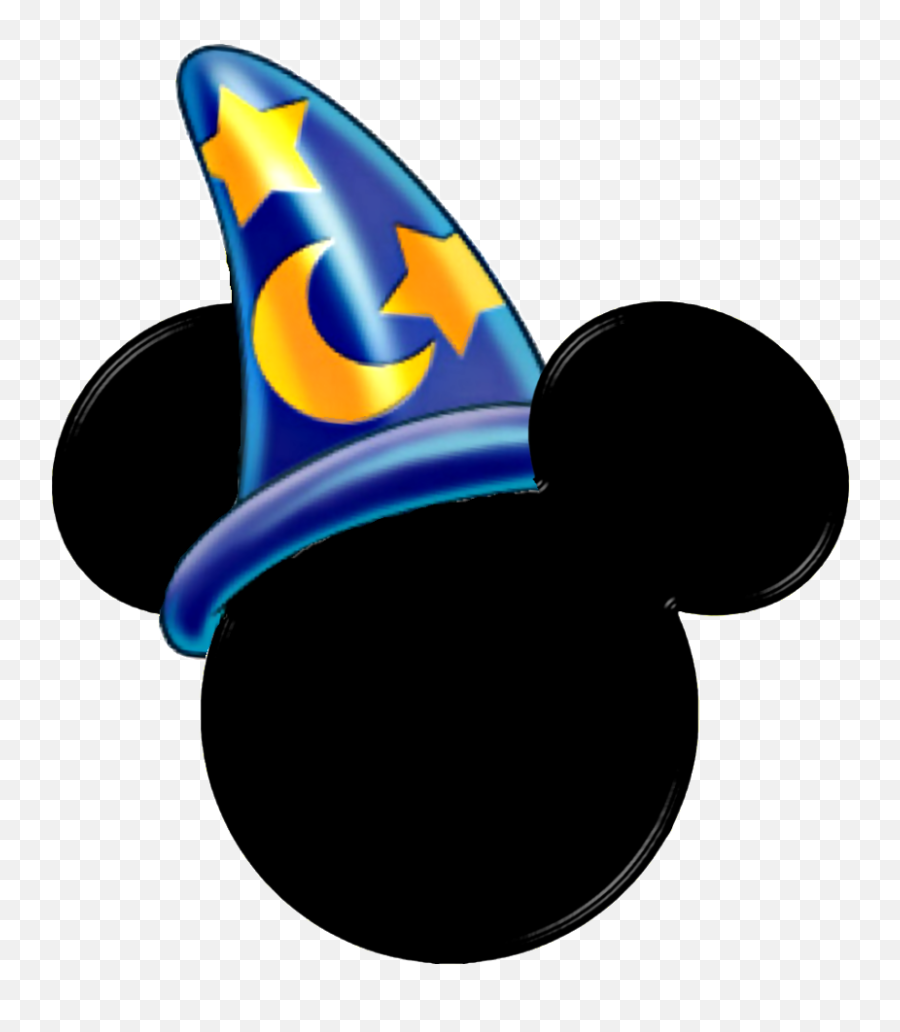 Disney Wizard Hat Clipart - Mickey Mouse Wizard Head Emoji,Wizard Hat Emoji