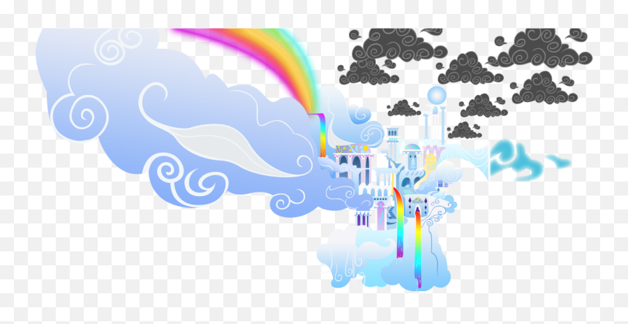 Cloudy Clipart Lightning Cloud Cloudy Lightning Cloud - My Little Pony Castle Background Emoji,On Cloud Nine Emoji