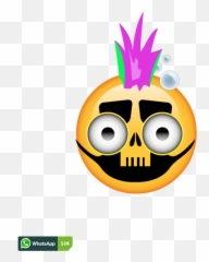 Horror Emoji mit Totenkopf - Makeup und Luftblasen WhatsApp Whatsapp