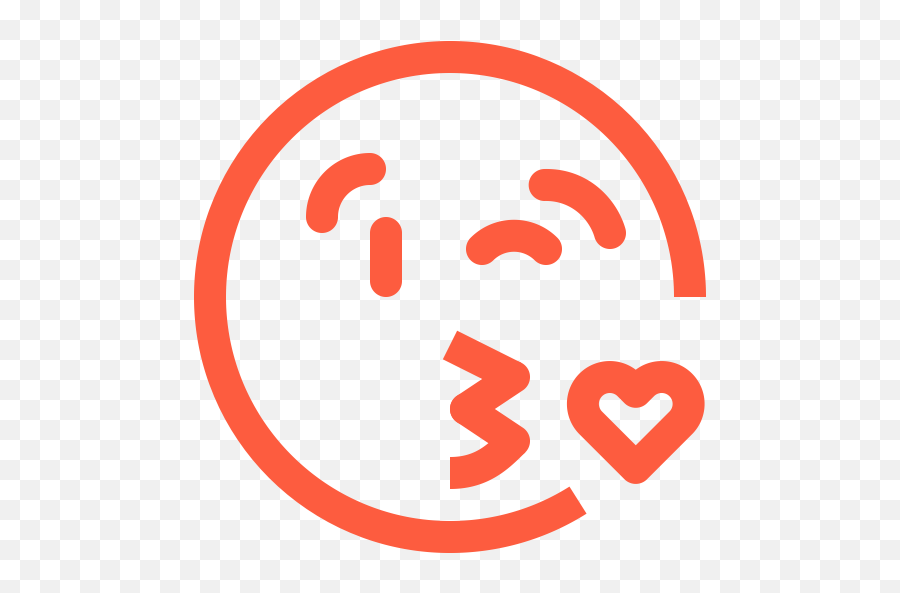 Adoration Emoji Emotion Face Heart Kiss Love Reaction - Circle,Kiss Mark Emoji Png