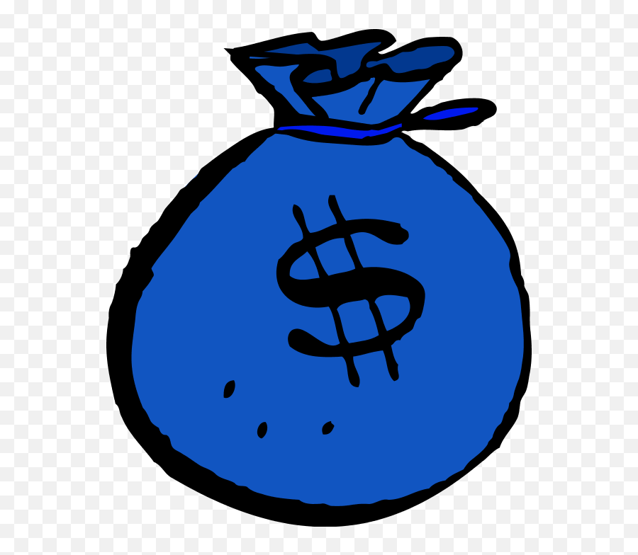 Blue Clipart Money - Green Money Bag Clipart Emoji,Moneybag Emoji