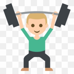 Person Lifting Weights Emoji Clipart - Weightlifter