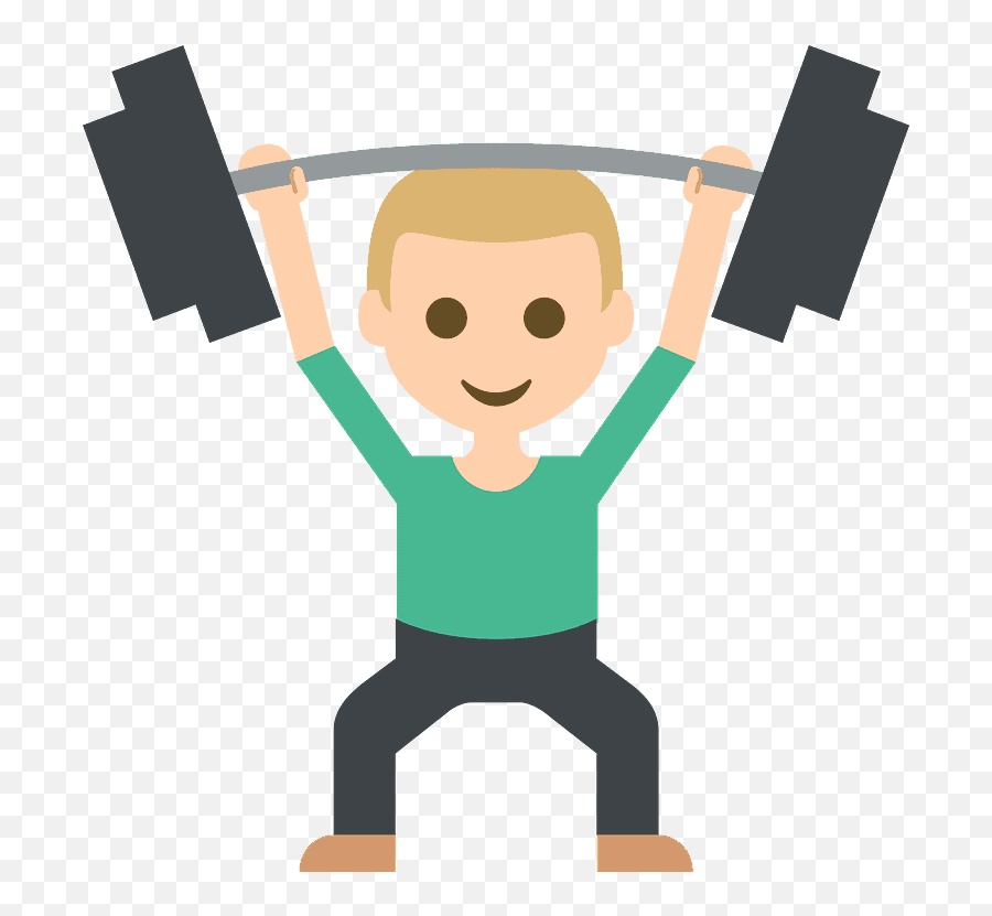 Person Lifting Weights Emoji Clipart - Emoji Weightlifter,Fitness Emoji