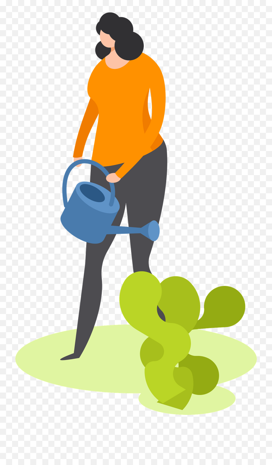 Woman Watering Plant Clipart Free Download Transparent Png - Watering A Plant Png Emoji,Dancing Lady Emoji