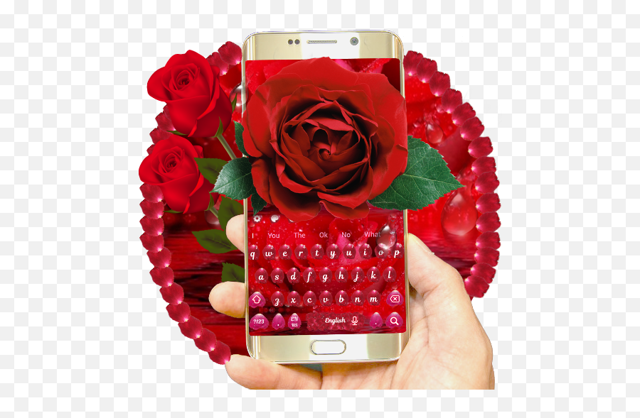 Romantic Red Rose Petals Theme - Smartphone Emoji,Rose Emoticons