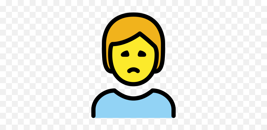 Person Frowning Emoji - Person Emoji,Frowning Face Emoji