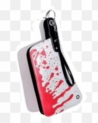 Download Hd Bloody Butcher Knife Clutch - Coin Purse Emoji,Bloody Knife Emoji
