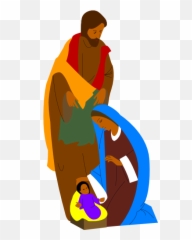 Nativity Clip Art Image 2 - African American Religious Christmas Clip Art Emoji,Nativity Emoji