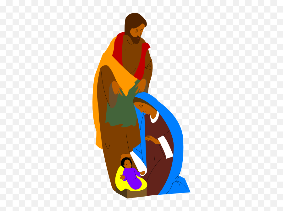 Nativity Clip Art Image 2 - African American Religious Christmas Clip Art Emoji,Nativity Emoji