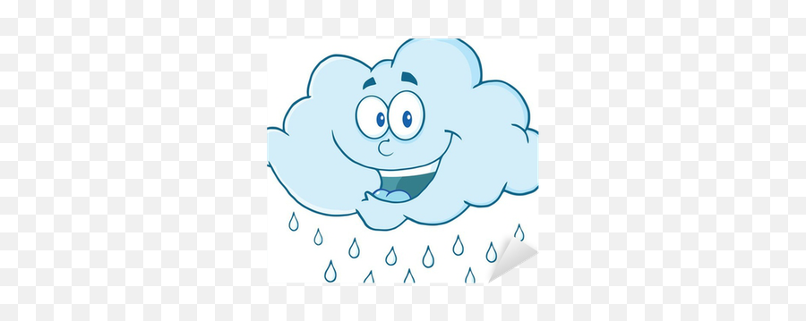 Cloud Raining Cartoon Mascot Character - Cartoon Emoji,Raining Emoticon