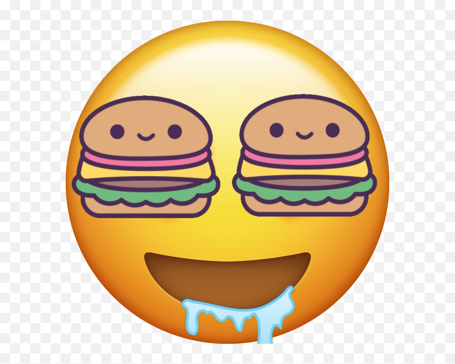 Food Lovefood Emoji Burger Kawaii - Clip Art,Emoji Burger