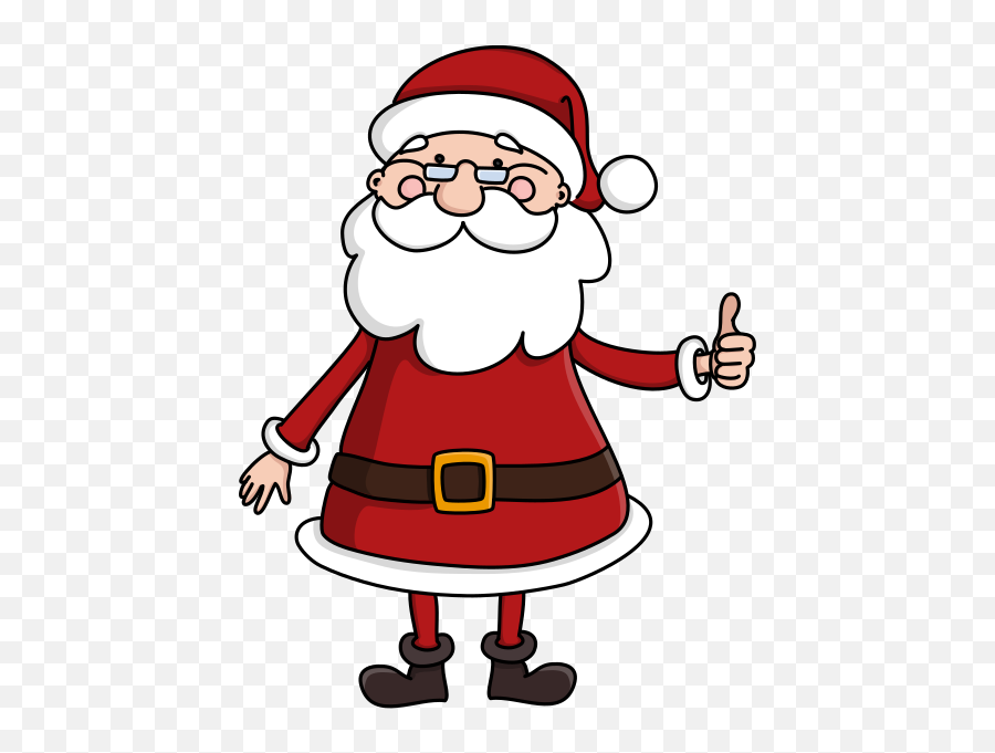 Cute Santa Claus Character Giving - Santa Claus Thumbs Up Emoji,Emoticon Giving The Finger