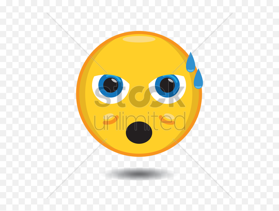 Free Sweating Smiley Vector Image - Smiley Emoji,Sweaty Emoticon