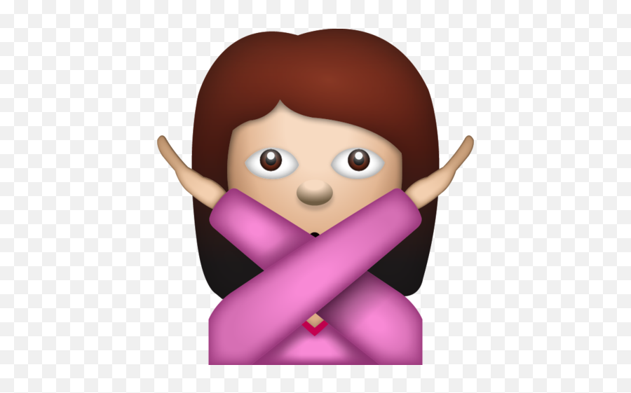 Woman Saying No Emoji - No Emoji Png,Shrug Emoji