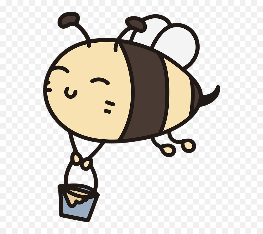 Kawaii Bee Obrera - Kawaii Honey Emoji,Happy Emoticon Kawaii