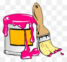 Free Can Bin Vectors - Cartoon Paint Brush Clip Art Emoji