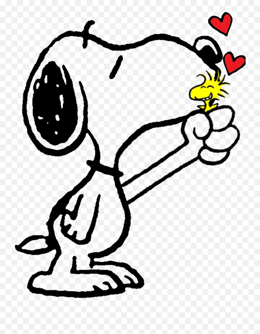 Being In Bliss - Snoopy And Woodstock Kisses Emoji,Emoticoner