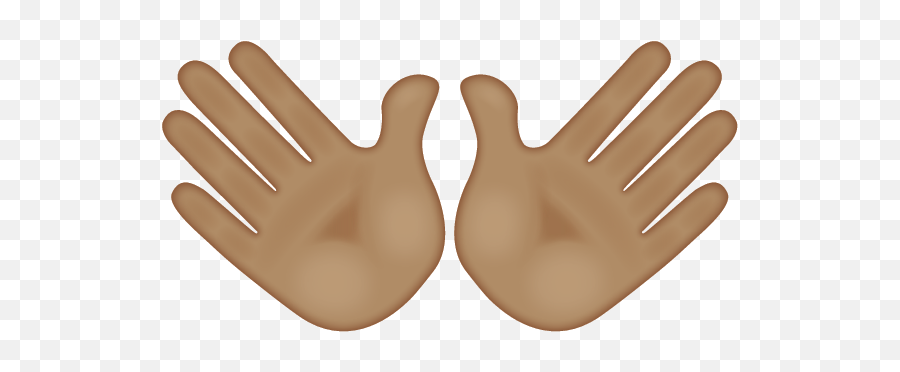 Emoji - Open Hand Emoji Brown,Emoji 2 Hands
