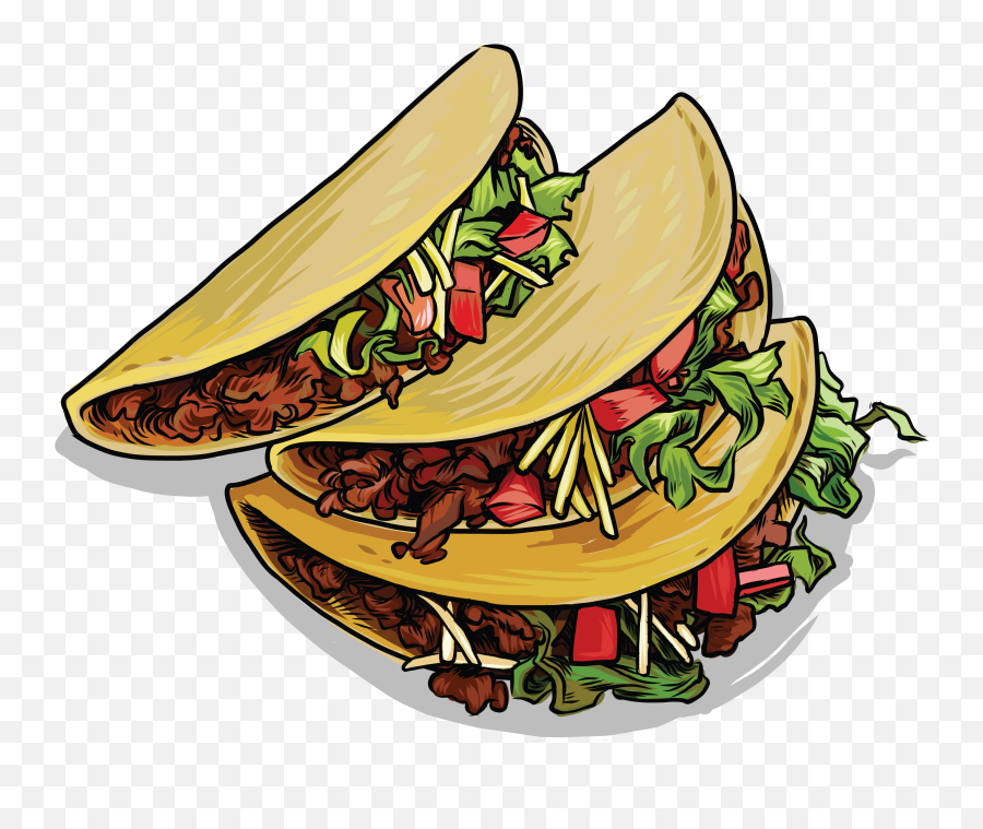 Mexican Food Tacos Clipart - Mexican Food Clip Art Emoji,Taco Emoji Png