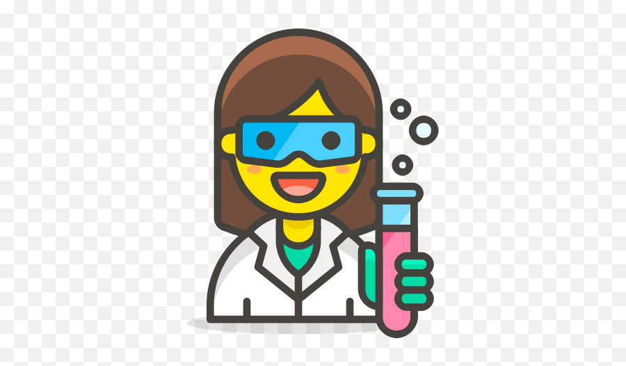 Scientist Woman Icon - Scientist Icon Emoji,Female Shrug Emoji