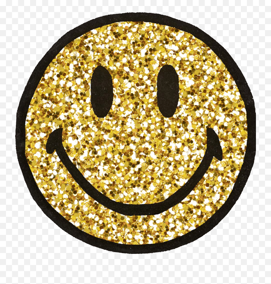 Smiley Smileyface Goldglitter Gold Glitter Freetoedit - Smiley Emoji,Glitter Emoticon
