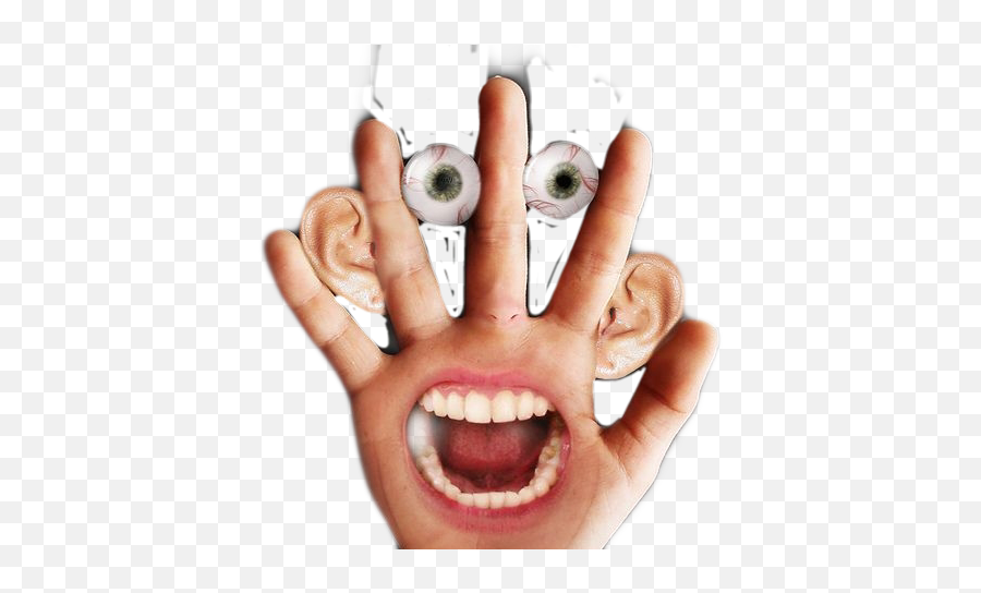 Hand Eyes Ears Face Mouth - Sticker By Jamie Jordan Funny Faces Emoji,Hands Over Mouth Emoji