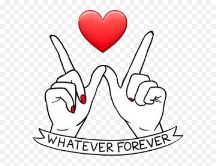 Hands Heart Forever Text Emoji Sticker - Whatever Forever,Arms Up Emoji