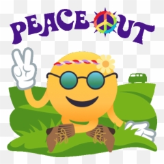 Peace Out Smiley Guy Gif - Happy Emoji