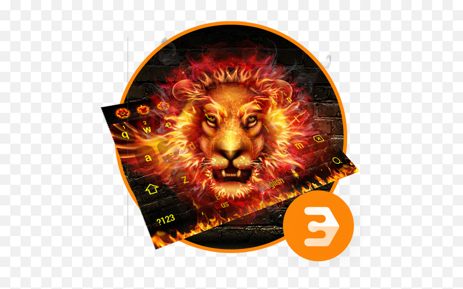 Fire Lion Fire Wings Free Animal Keyboard U2013 Google Play - Fire Lion 3d Emoji,Lion Emoticons