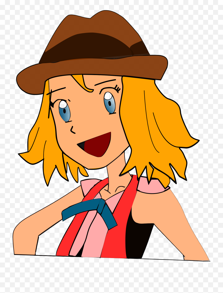 Cartoon Girl In Cowboy Hat Vector Clipart Image - Girl With Hat Cartoon Emoji,Anime Emotion Symbols