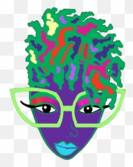 Afro Natural Hair Locs Colorful Tagged - Clip Art Emoji,Natural Hair Emoji