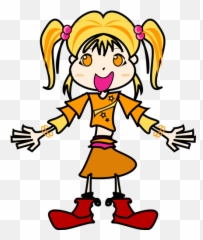 Yellow Girl Vector Drawing - Clip Art Emoji