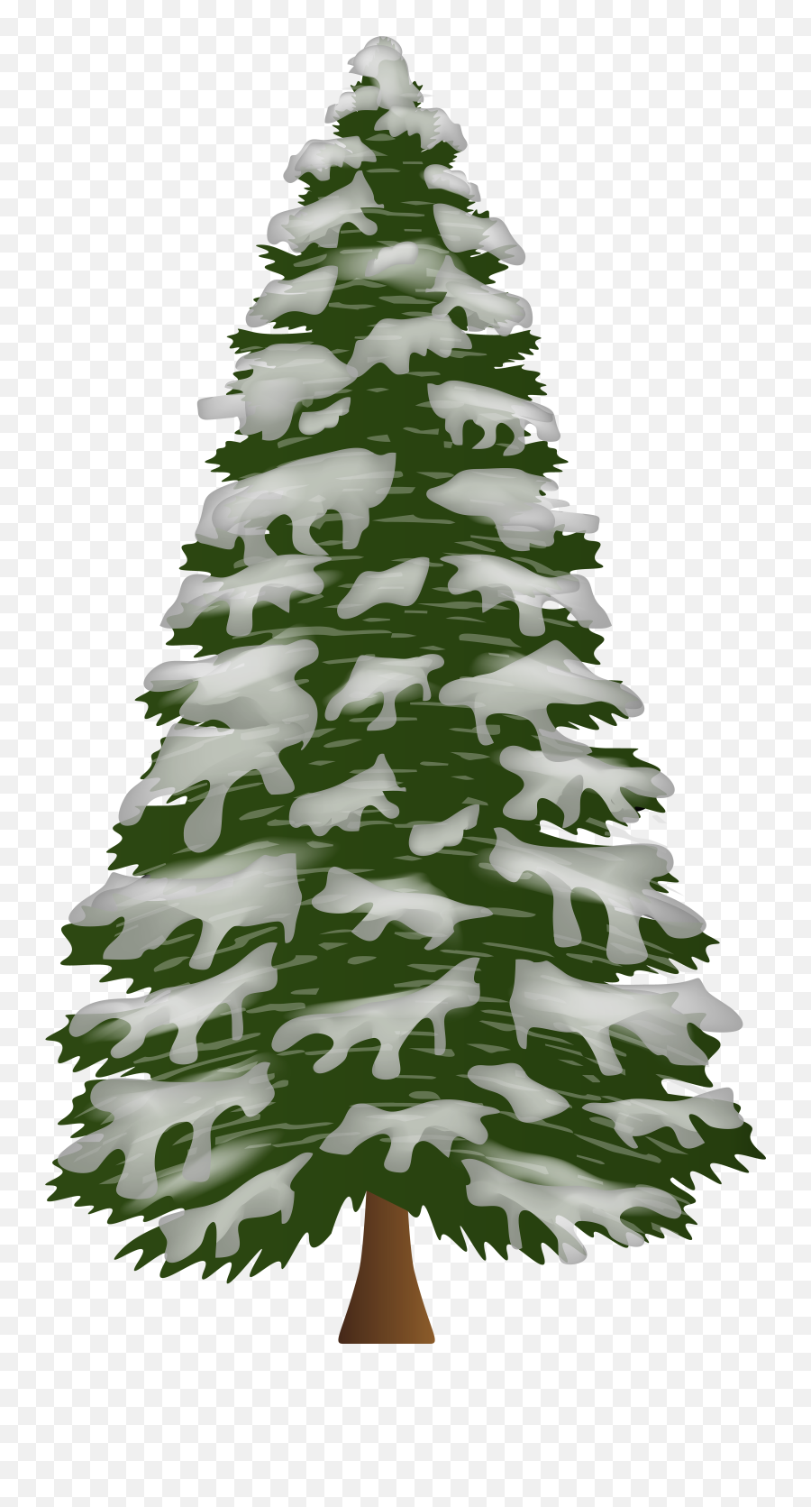 Pine Tree With Snow Png Clip Art - Snow Tree Clipart Png Emoji,Pine Tree Emoji