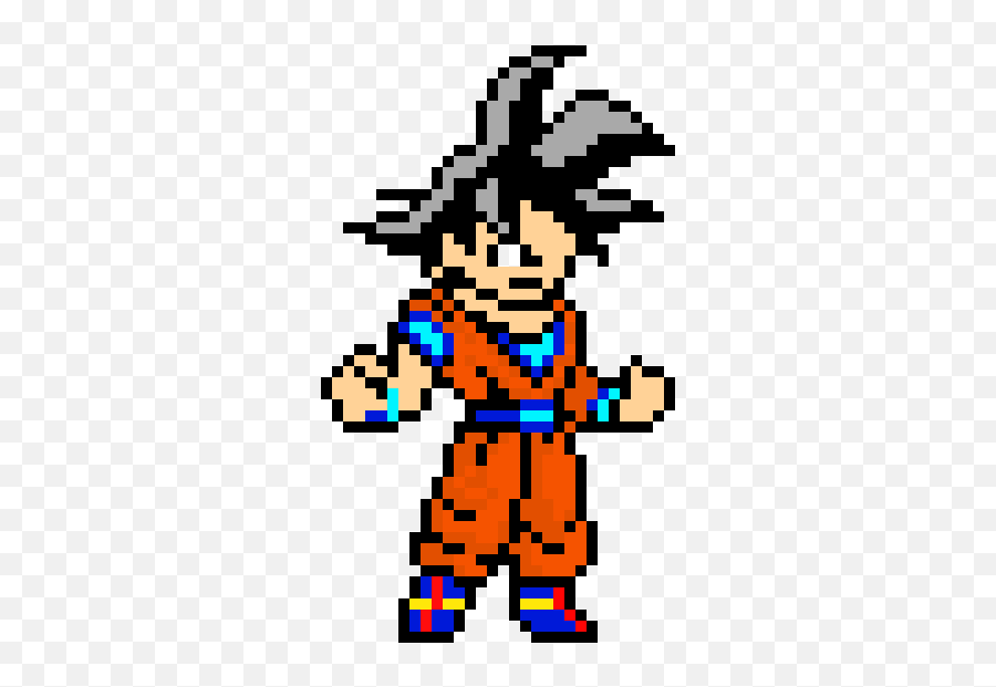 Pixel Art Gallery - Dragon Ball Z Pixel Emoji,Goku Emoji