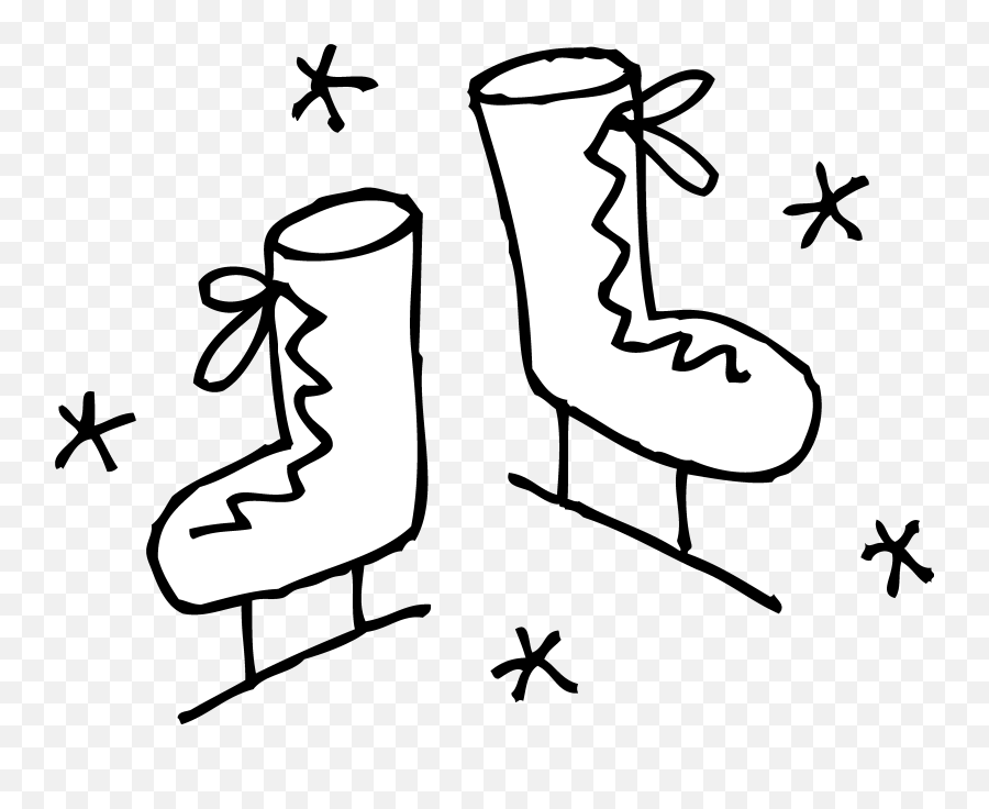 Ice Skating Boots Clipart - Cartoon Ice Skate Drawing Emoji,Ice Skate Emoji