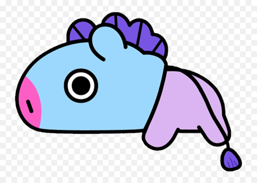 Bts Bt21 Mang J - Hope Hobi Blue Horse Freetoedit Bt21 Mang Transparent Background Emoji,Bt21 Emoji