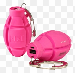 2 - Pack BUQU NADE 3350mAh Grenade Power Bank with Caribiner Sled Emoji