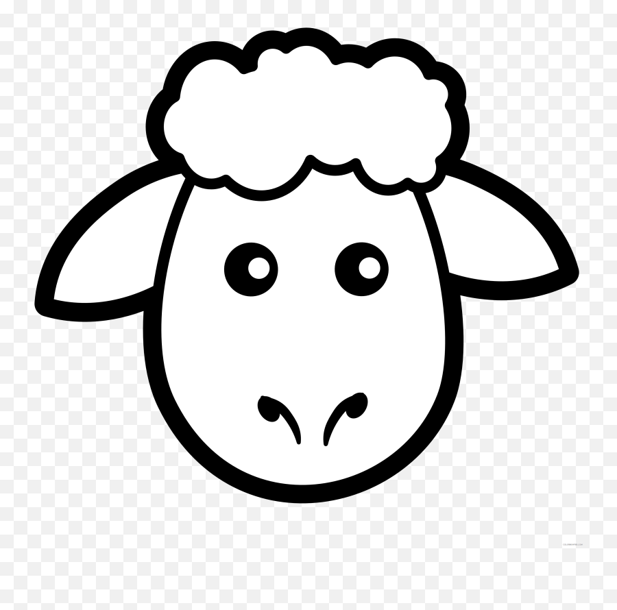Sheep Outline Coloring Pages Sheep Printable Coloring4free - Sheep Face Coloring Page Emoji,Emoji Color Pages