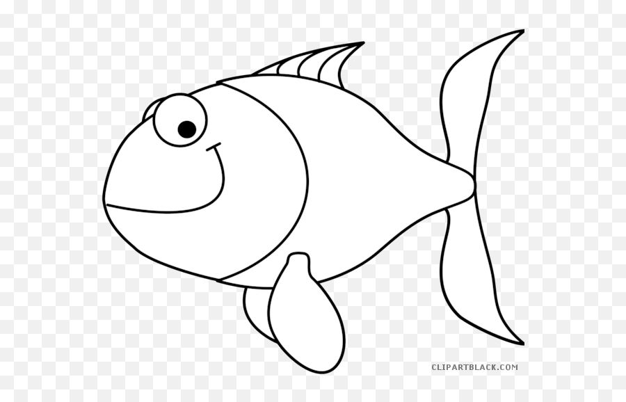 Cartoon Fish Clip Freeuse Stock Black And White Rr - Fish Clipart Black And White Png Emoji,Fish Emoji Png