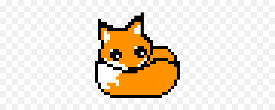 Fox - Minecraft Pixel Art Fox Emoji,Fox Emoticon