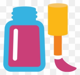 Nail Polish Emoji For Facebook Email Sms - Transparent