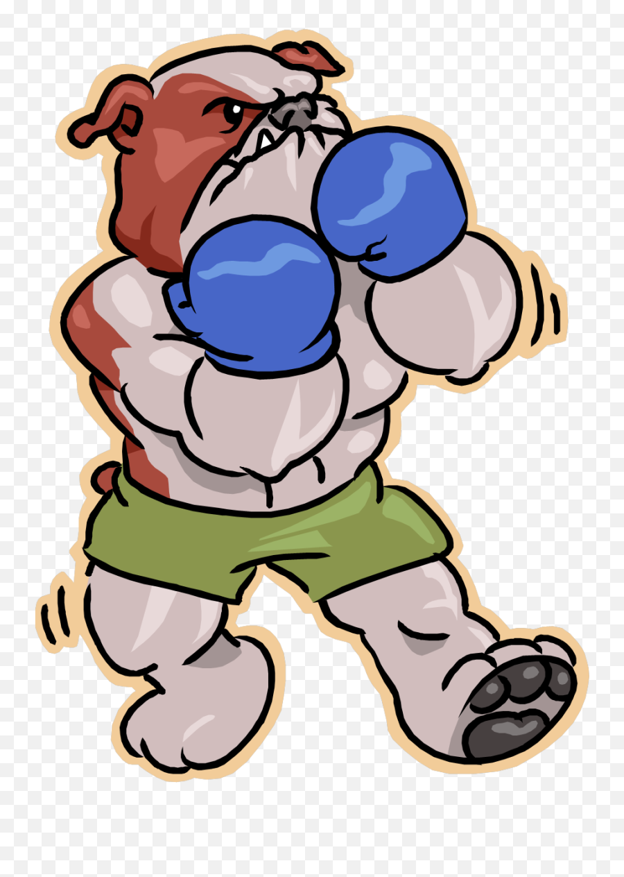 Boxer Puppy Clipart On Transparent - Cartoon Bulldog With Boxing Gloves Emoji,Boxer Emoji