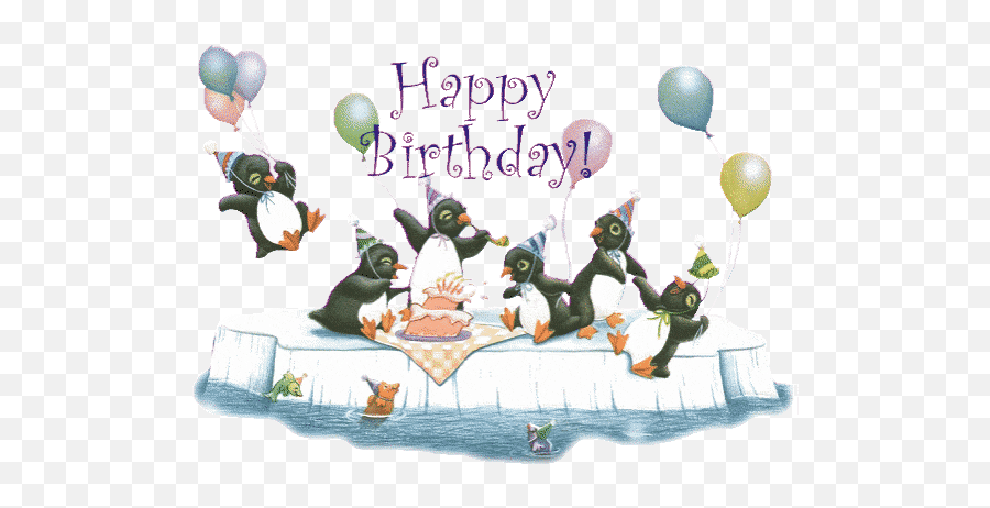 Penguin Birthday Stickers For Android - Happy Birthday Puffin Gif Emoji,Happy Birthday Emoticons