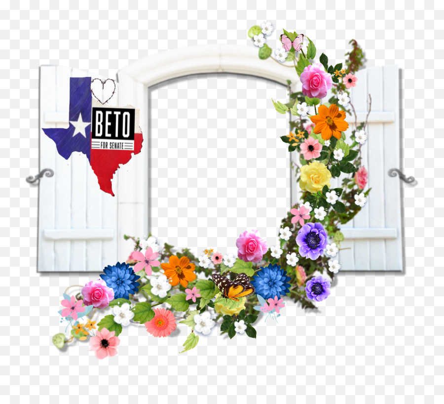 Window Frame Beto Shutters Flowers Cou - Bouquet Emoji,Texas Emoji Flag