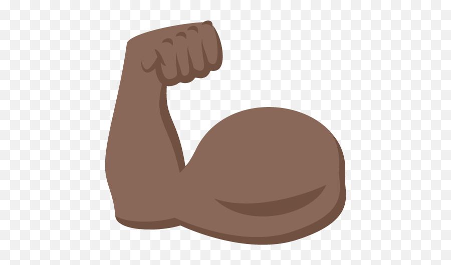 Flexed Biceps Dark Skin Tone Emoji - Cartoon,Flexed Biceps Emoji